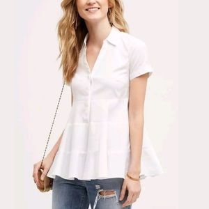 ANTHROPOLOGIE MAEVE DOVER TIERED BLOUSE
